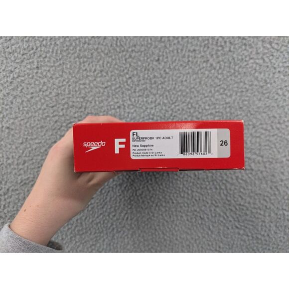 NWT Speedo Super Pro Back One Piece Competition Swimsuit size 26 New Sapphire - Picture 6 of 10